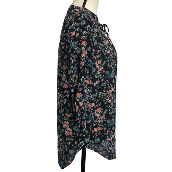 Decree Blouse S Floral Crisscross Front Chiffon - Picture 5 of 7